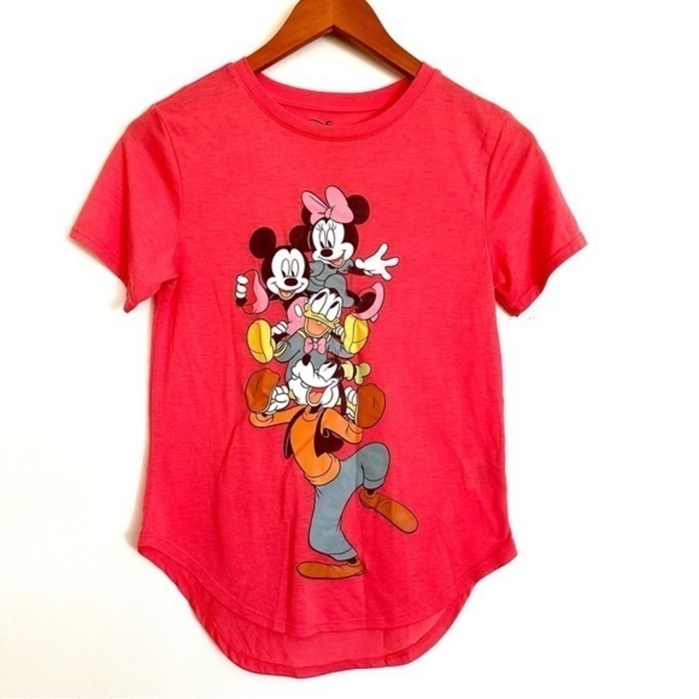 Disney Women’s Rounded Hem Red Tshirt Size Small